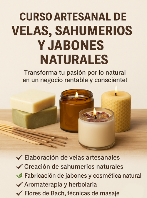 Curso Artesanal de Velas, Sahumerios y Jabones